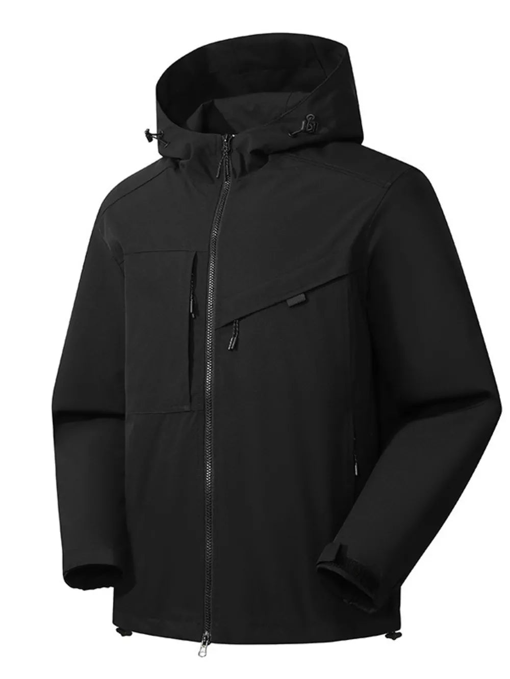 Men's Overlay Hooded Full Zip Jacket