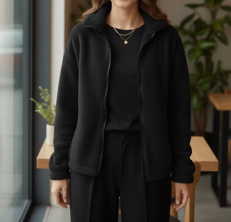 Women’s Printed Cozy Full Zip Jacket