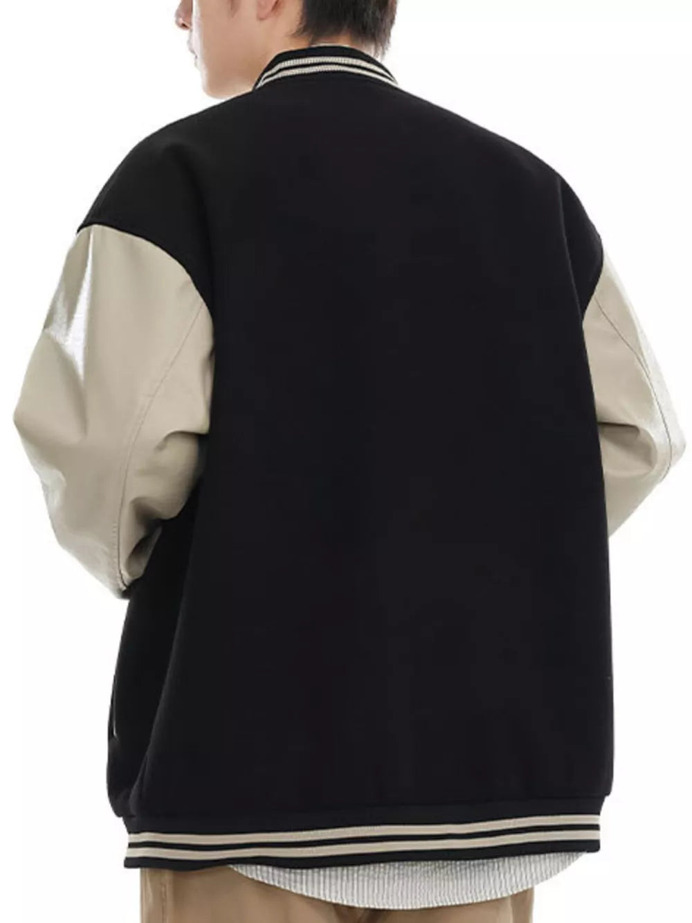 Men's Contrast Snap Down Jacket