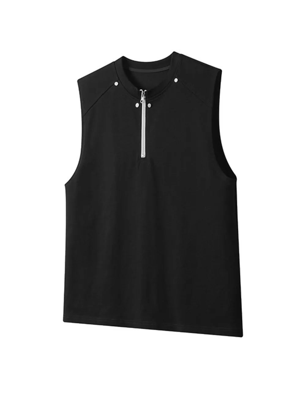 Sleeveless Quarter-Zip Tank Top