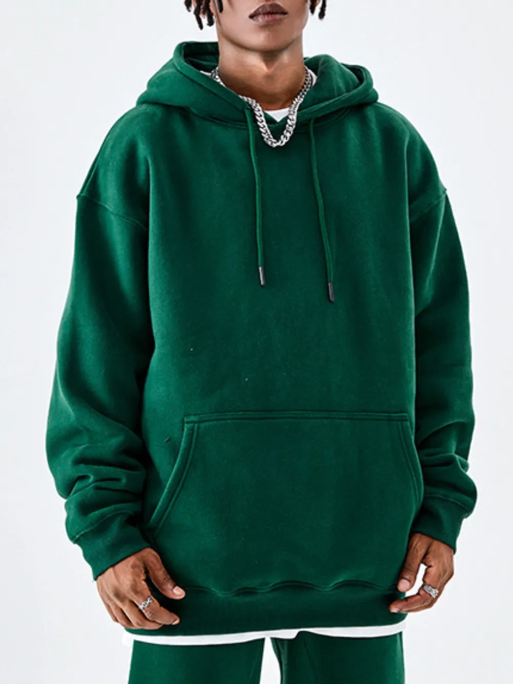 Men's Drawstring Drop Shoulder Hoodie