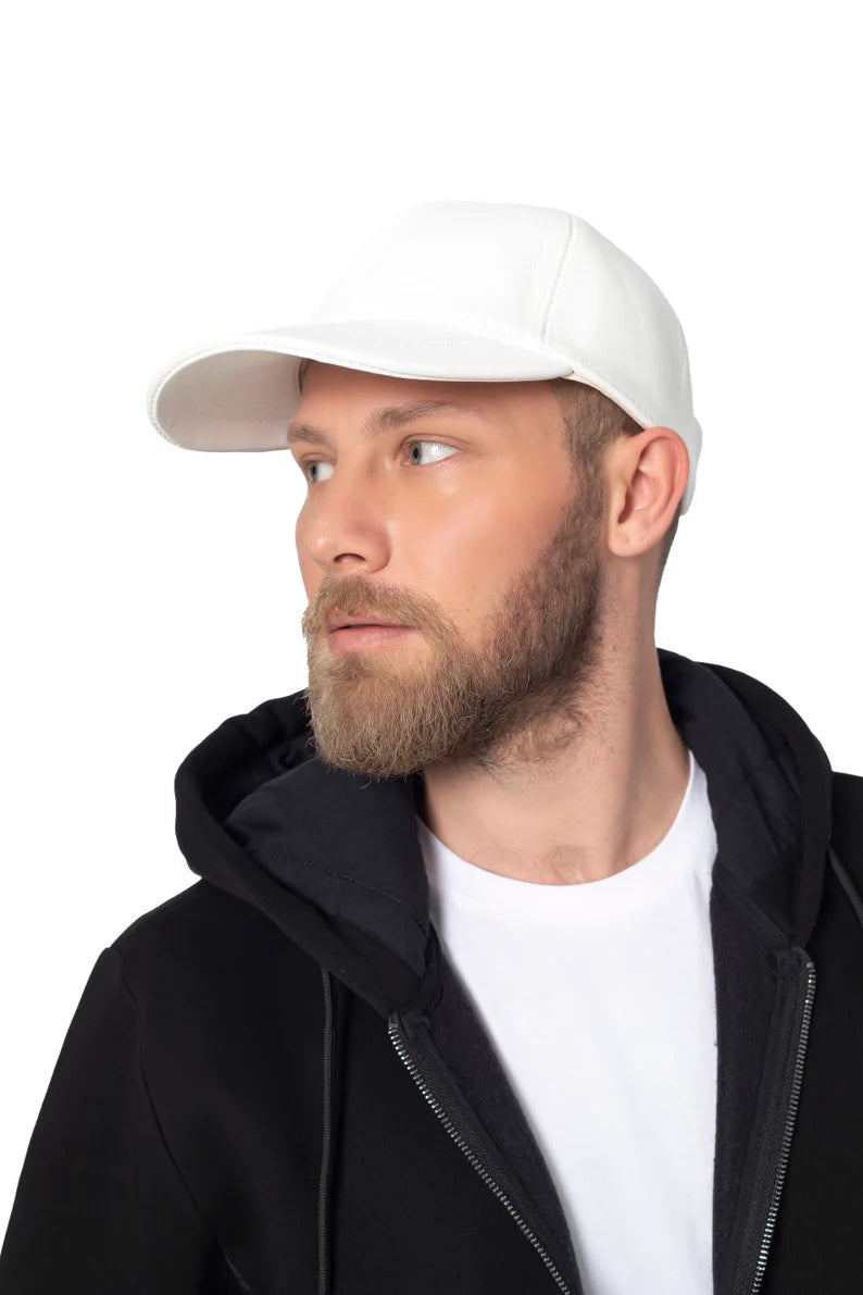 Basic Colors Leather Baseball Cap