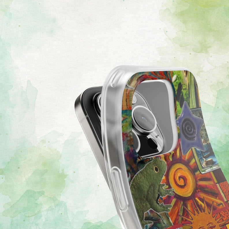 Retro Whimsy Artistic Collage Phone Cases, Star Phone Case