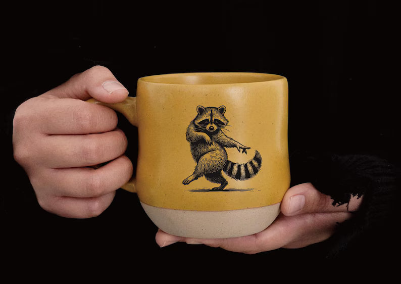 Custom Raccoon Coffee Mug Funny Meme Christmas Gift for Him