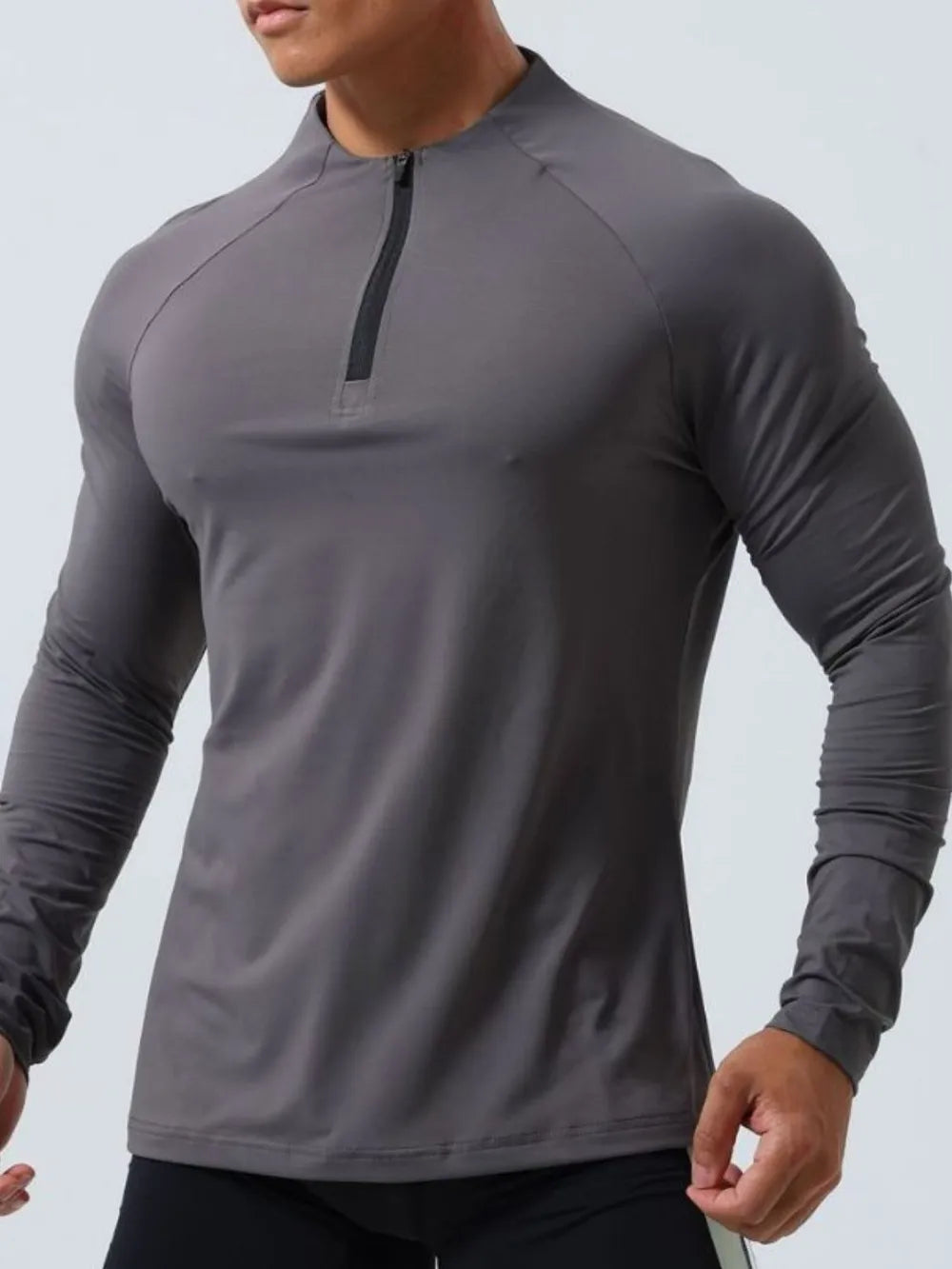 Plus Size Quarter Zip Long Sleeve Top 10