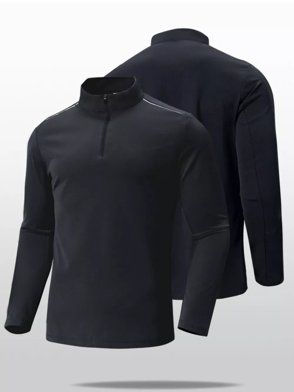 Plus Size Long Sleeve Quarter Zip Jacket