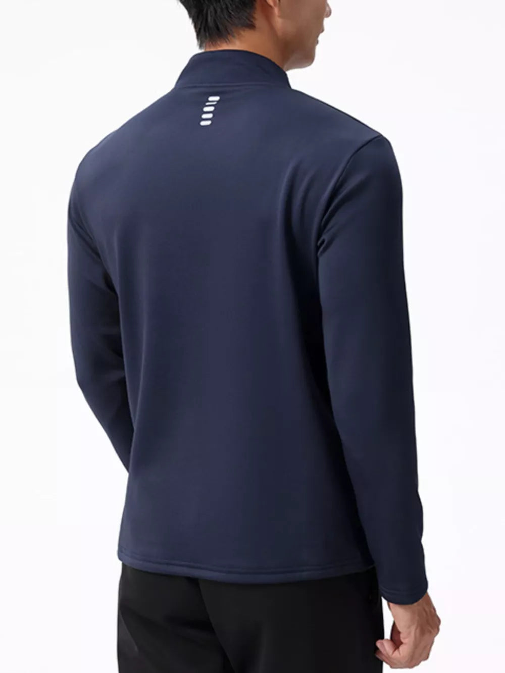 Plus Size Half-Zip Long Sleeve Top