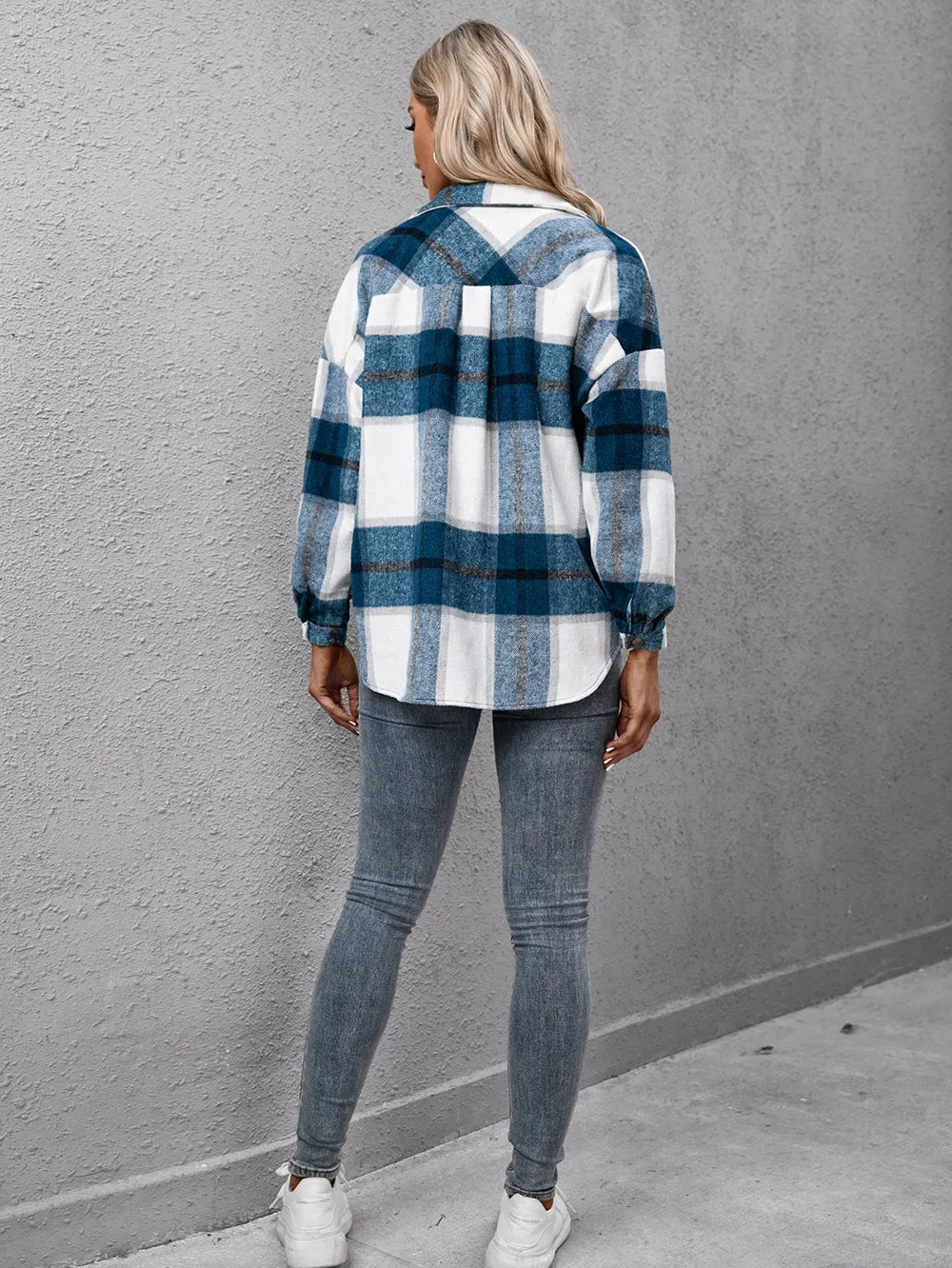 Zenana Oversized Plaid Fleece Shacket