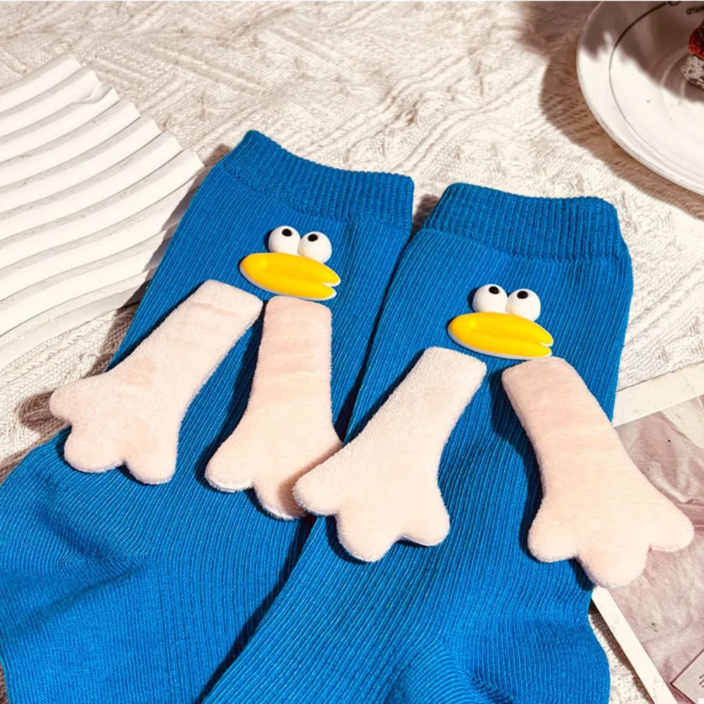 Cartoon Ribbed Knit Crew Socks