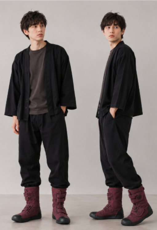 Flexible Canvas Calf-High Boots for Daily Wear