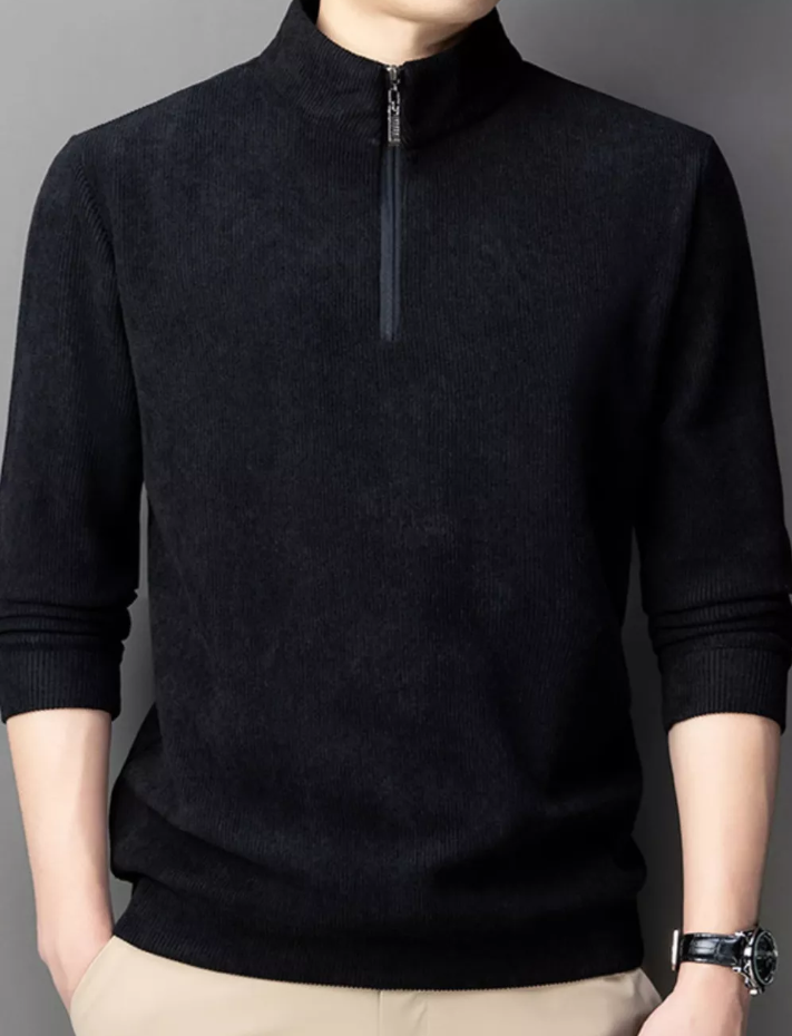 Men’s Casual Half-Zip Pullover Sweatshirt