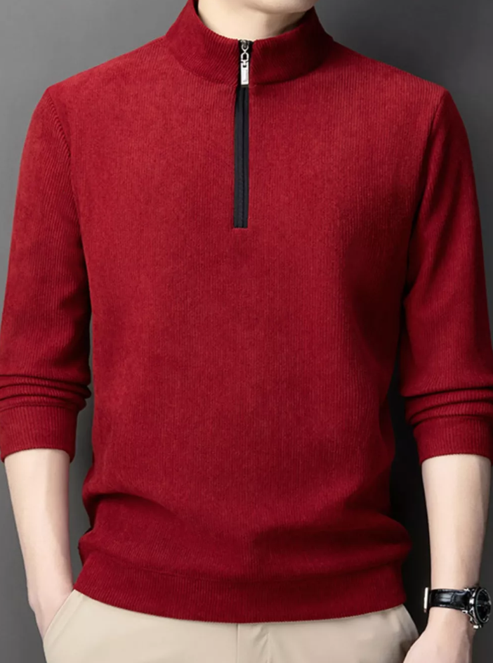 Men’s Casual Half-Zip Pullover Sweatshirt