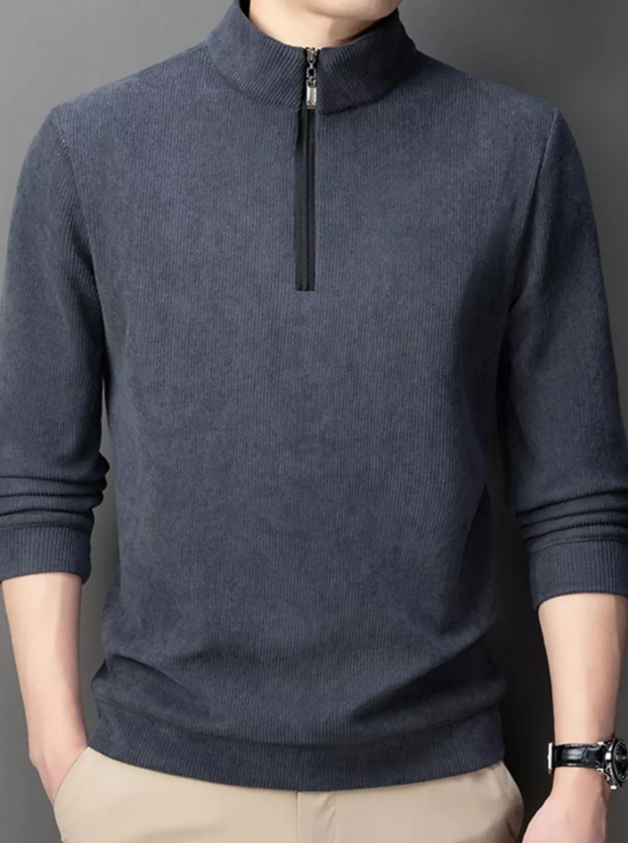 Men’s Casual Half-Zip Pullover Sweatshirt