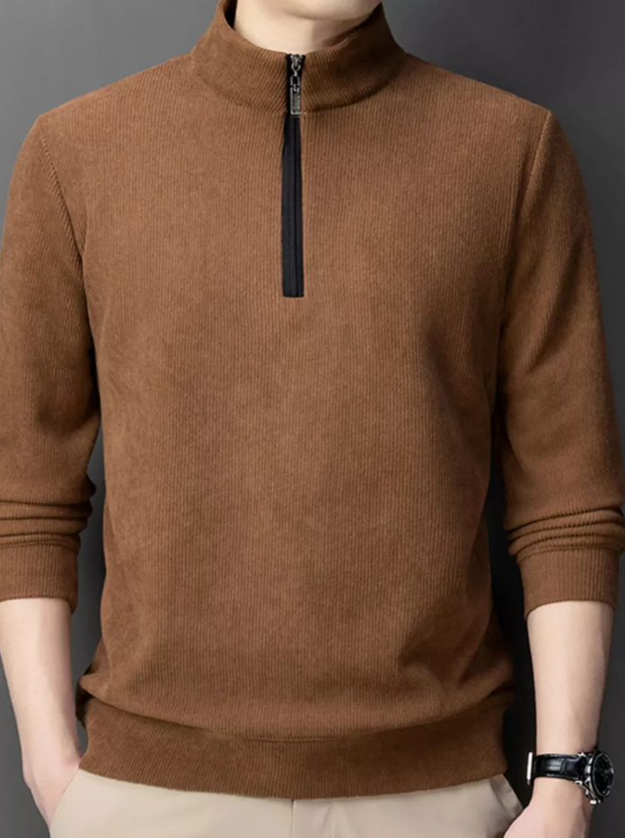 Men’s Casual Half-Zip Pullover Sweatshirt