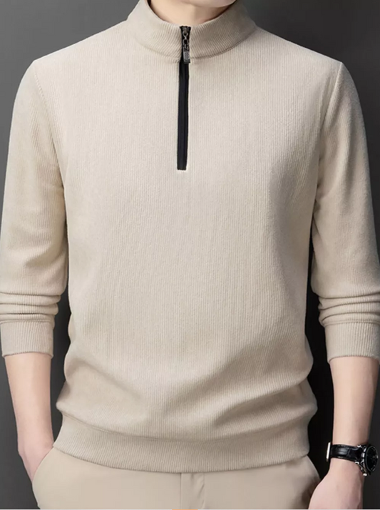 Men’s Casual Half-Zip Pullover Sweatshirt