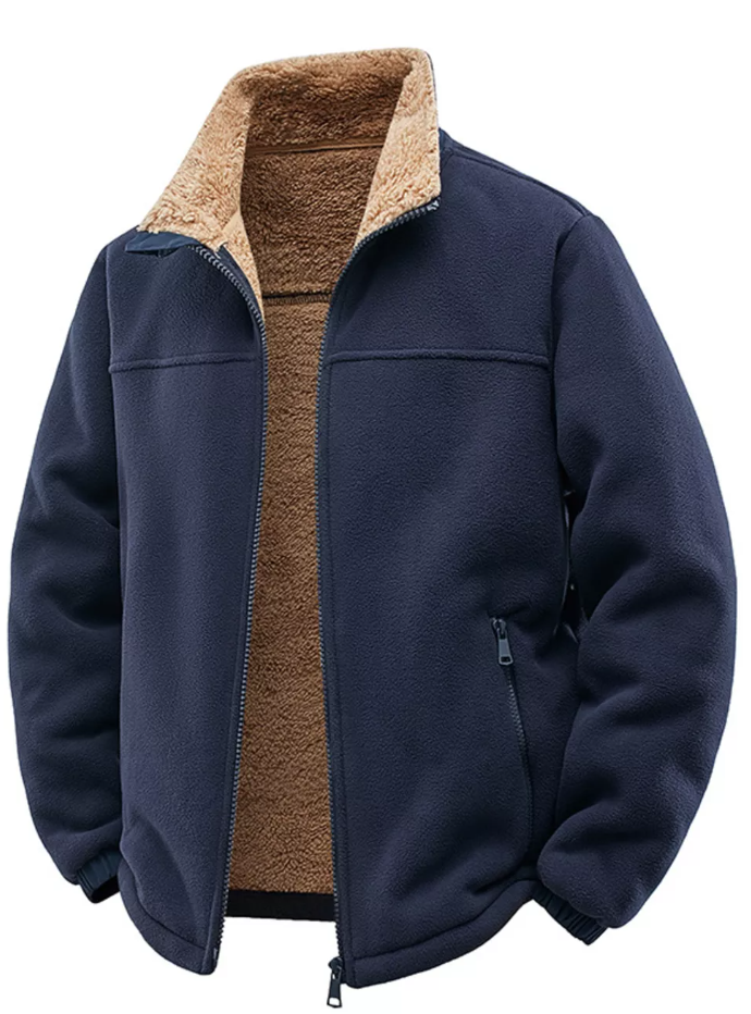 Men’s Streetwear Zip-Up Fleece Hoodie