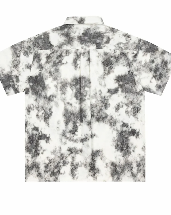 Men's Tie-Dye Print Short Sleeve Shirt