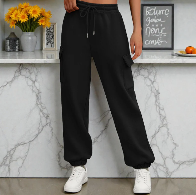 Women’s Fleece-Lined Cargo Joggers