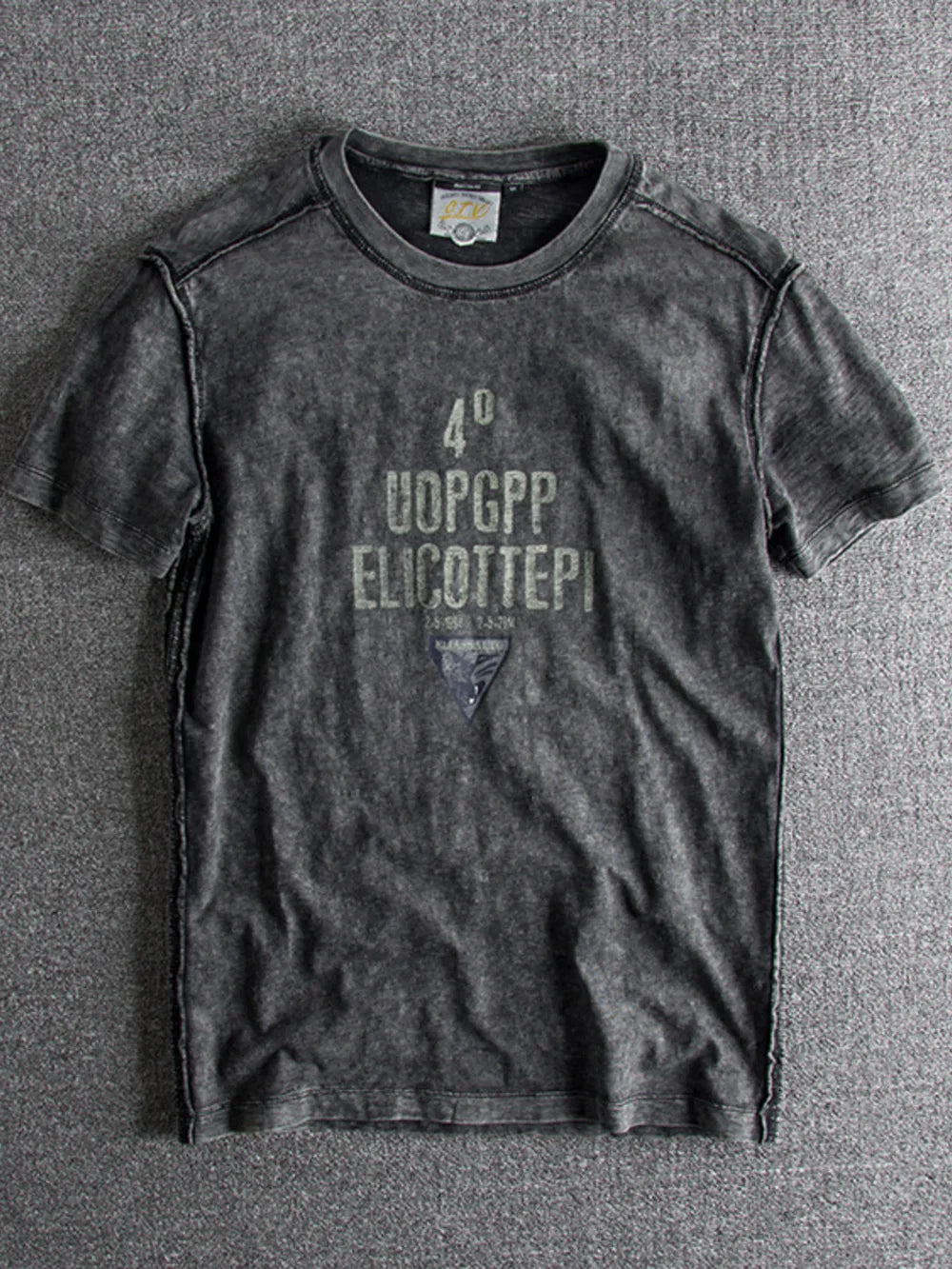 Letter Round Neck Short Sleeve T-Shirt