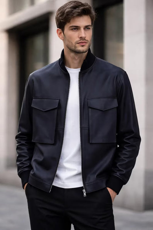 Men'S  Full Zip Casual Coat