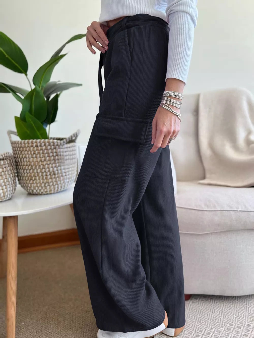 High-Waisted Wide-Leg Pants