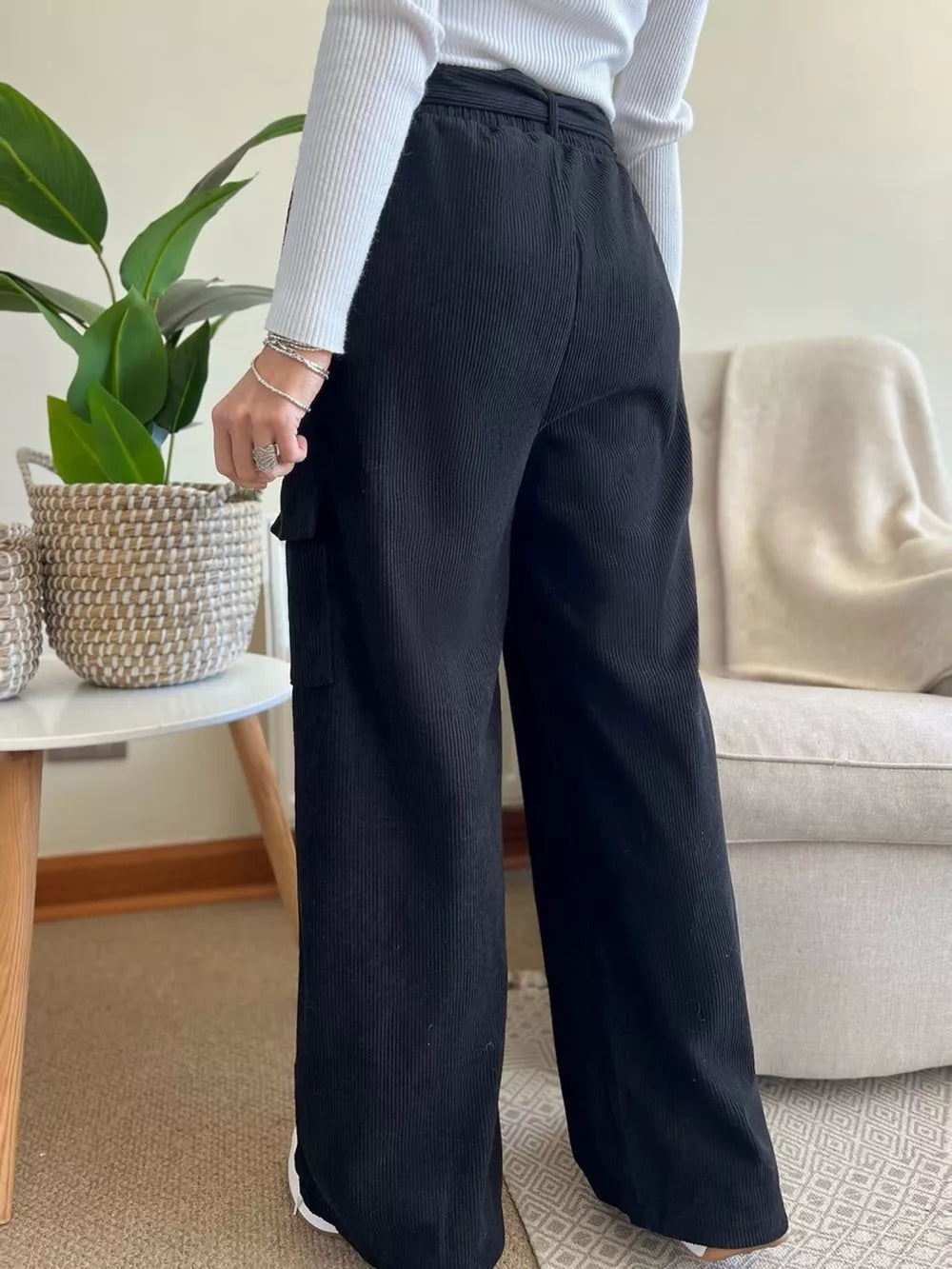 High-Waisted Wide-Leg Pants