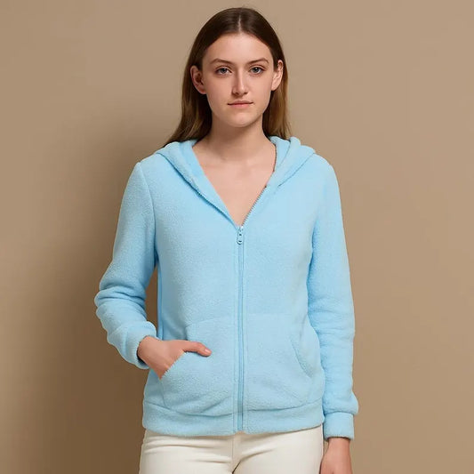 Women’s Printed Thermal Winter Full Zip Hoodie