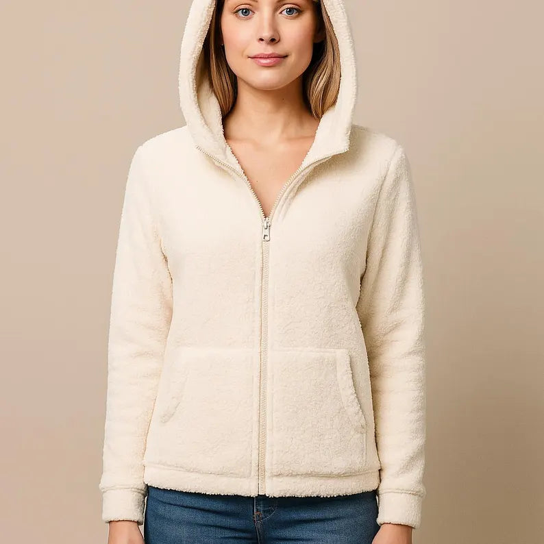 Women’s Printed Thermal Winter Full Zip Hoodie