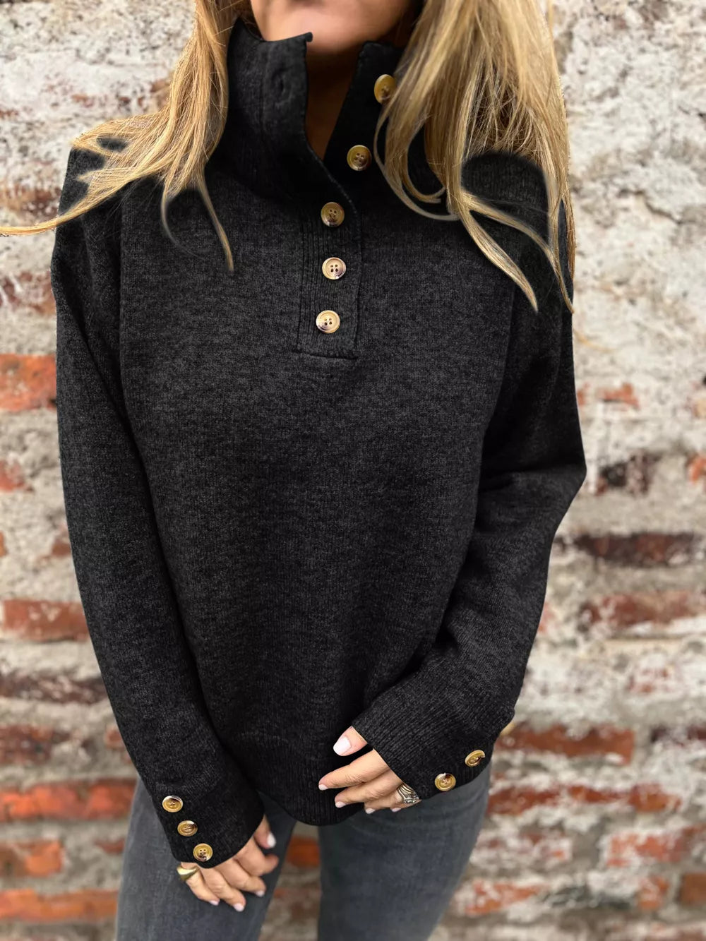 Women’s Textured Fleece Half Snap Pullover