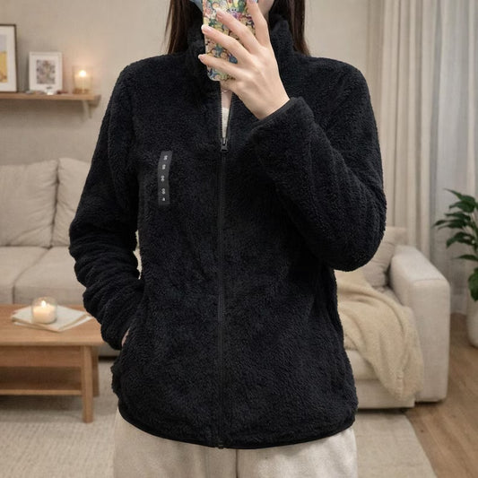 Women’s Fleece Bomber Full Zip Jacket