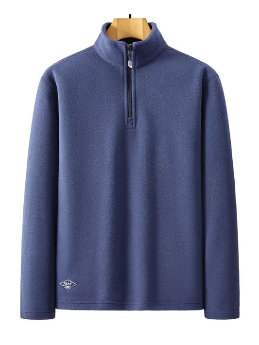 Men's Casual Quarter Zip Fleece Sweatshirt 14