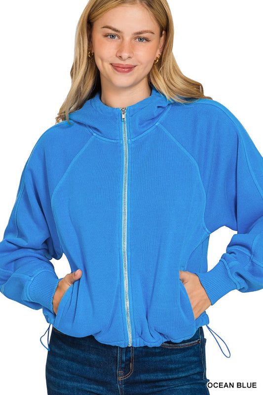 Women’s Long Full Zip Casual Hoodie