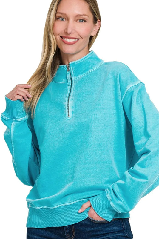 Women’s Plus Size Half Zip Fleece Pullover