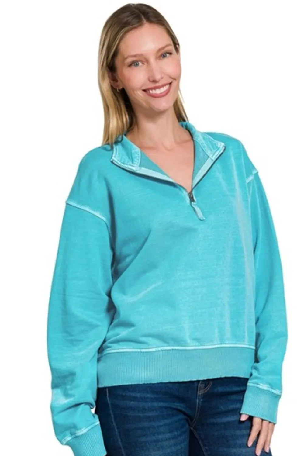 Women’s Plus Size Half Zip Fleece Pullover