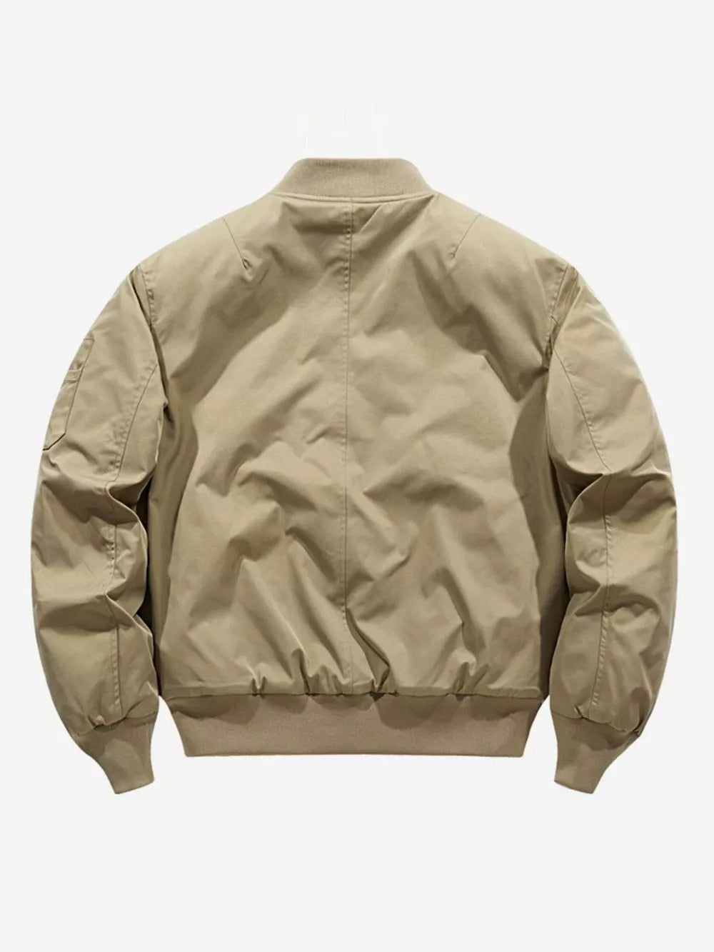 Men's Plus Size Bomber Jacket with Zipper