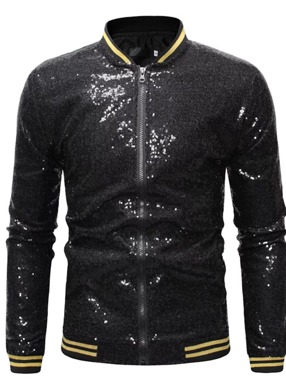 Men's Sequin Zip Up Jacket