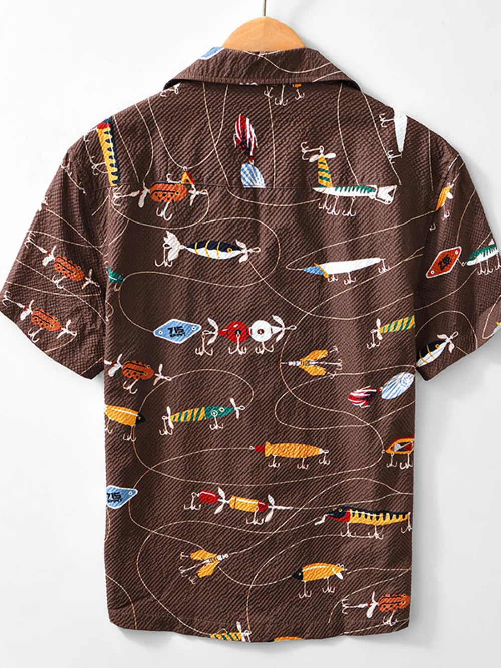 Printed Button Up Short Sleeve Shirt 5