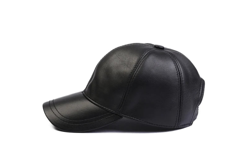 Basic Colors Leather Baseball Cap