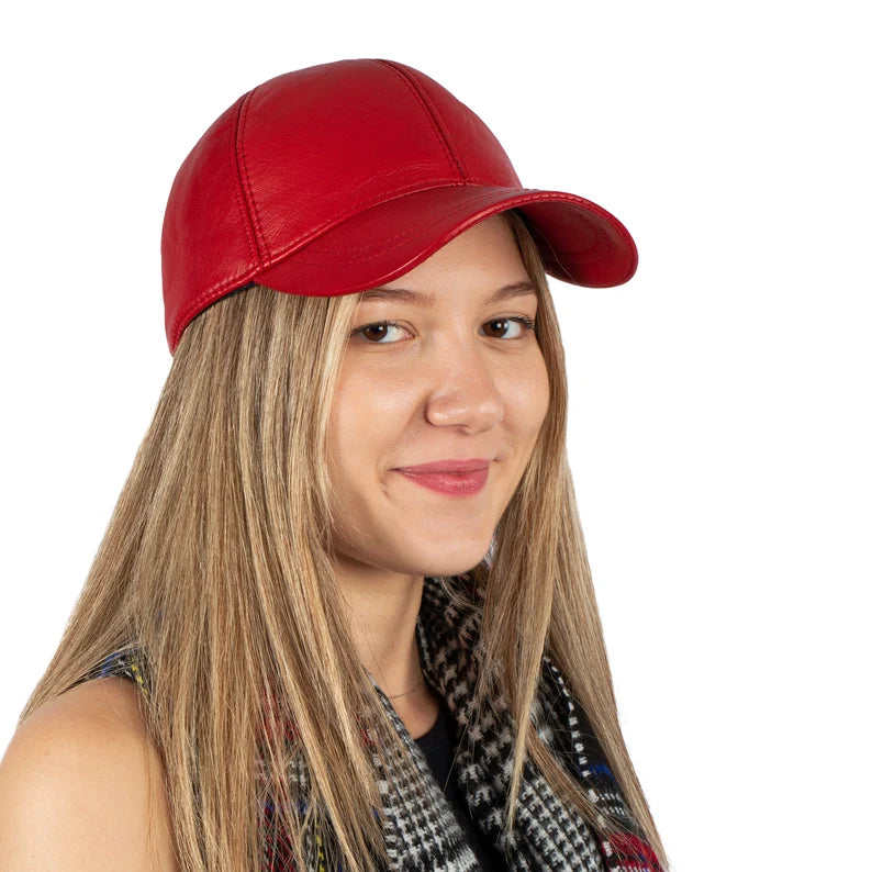 Basic Colors Leather Baseball Cap
