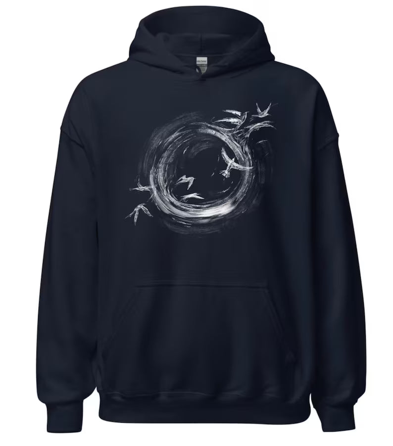 Vortex Graphic Hoodie - Grunge Abstract Art Pullover & Oversized Streetwear Sweater