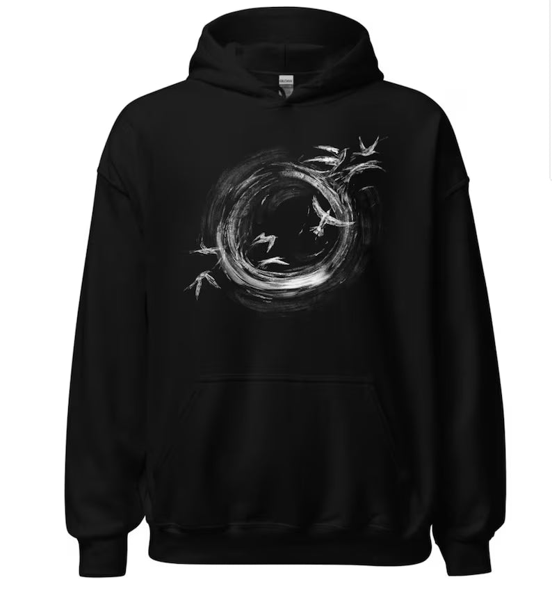 Vortex Graphic Hoodie - Grunge Abstract Art Pullover & Oversized Streetwear Sweater