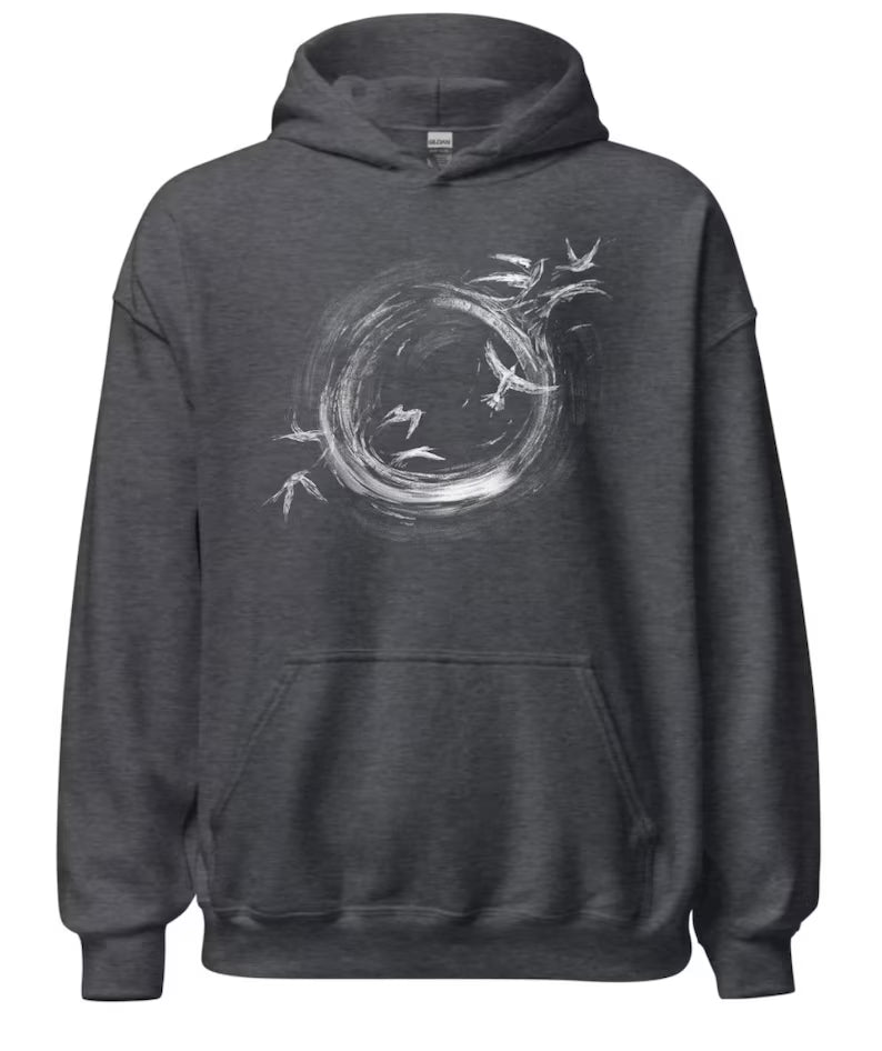 Vortex Graphic Hoodie - Grunge Abstract Art Pullover & Oversized Streetwear Sweater