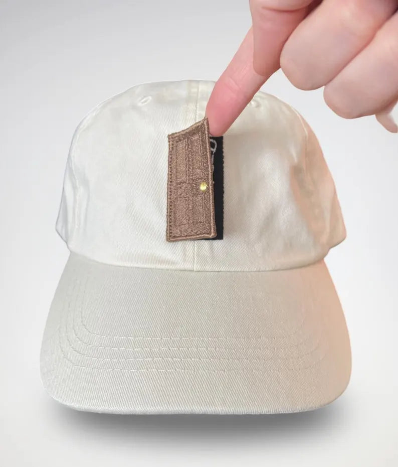 Embroidered Door Dad Hat - Funny Unhinged Secret Message Cap & Sarcastic Baseball Hat