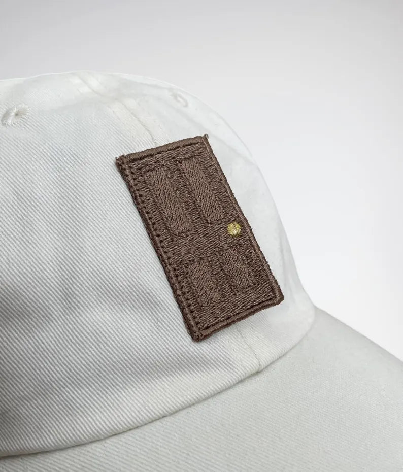 Embroidered Door Dad Hat - Funny Unhinged Secret Message Cap & Sarcastic Baseball Hat