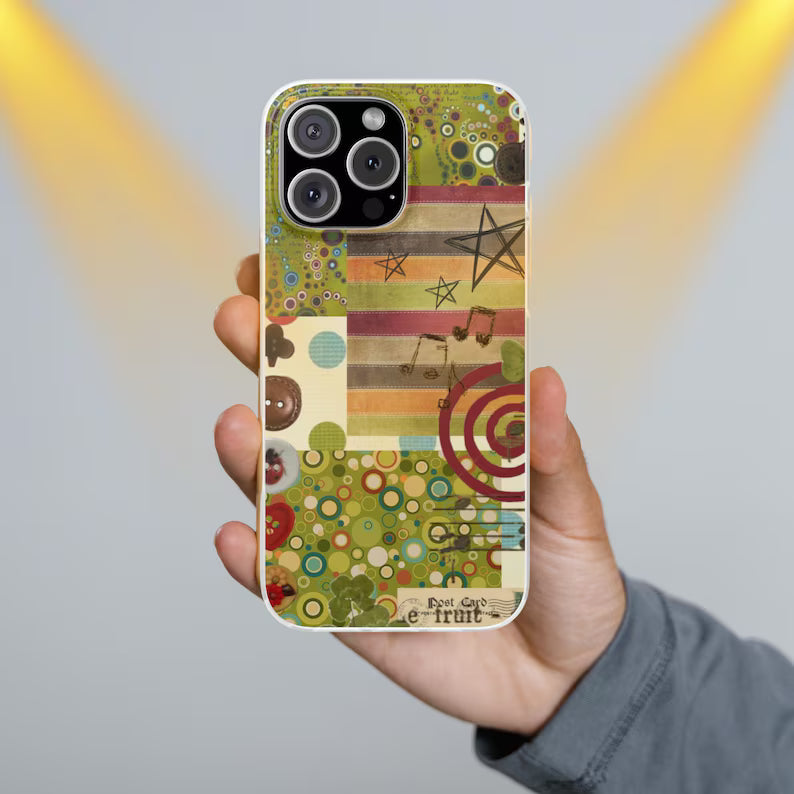 Retro Whimsy Artistic Collage Phone Cases, Star Phone Case
