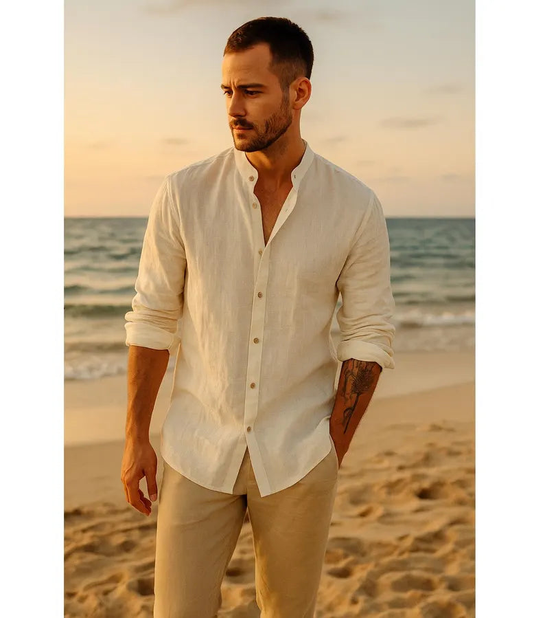 Men's Lightweight Cotton Long Sleeve Shirt