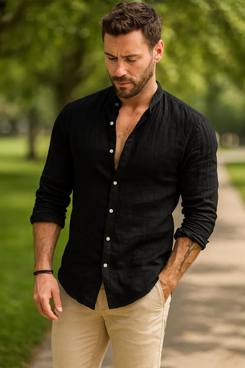 Men's Lightweight Cotton Long Sleeve Shirt