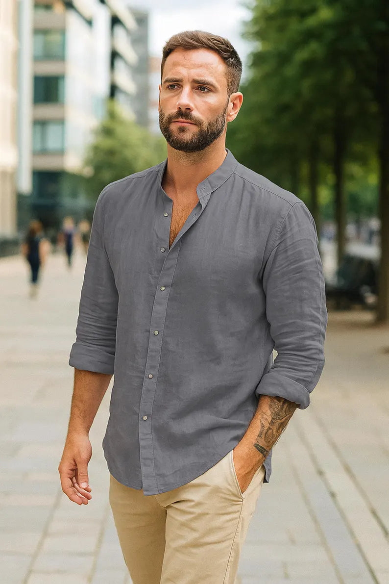 Men's Lightweight Cotton Long Sleeve Shirt
