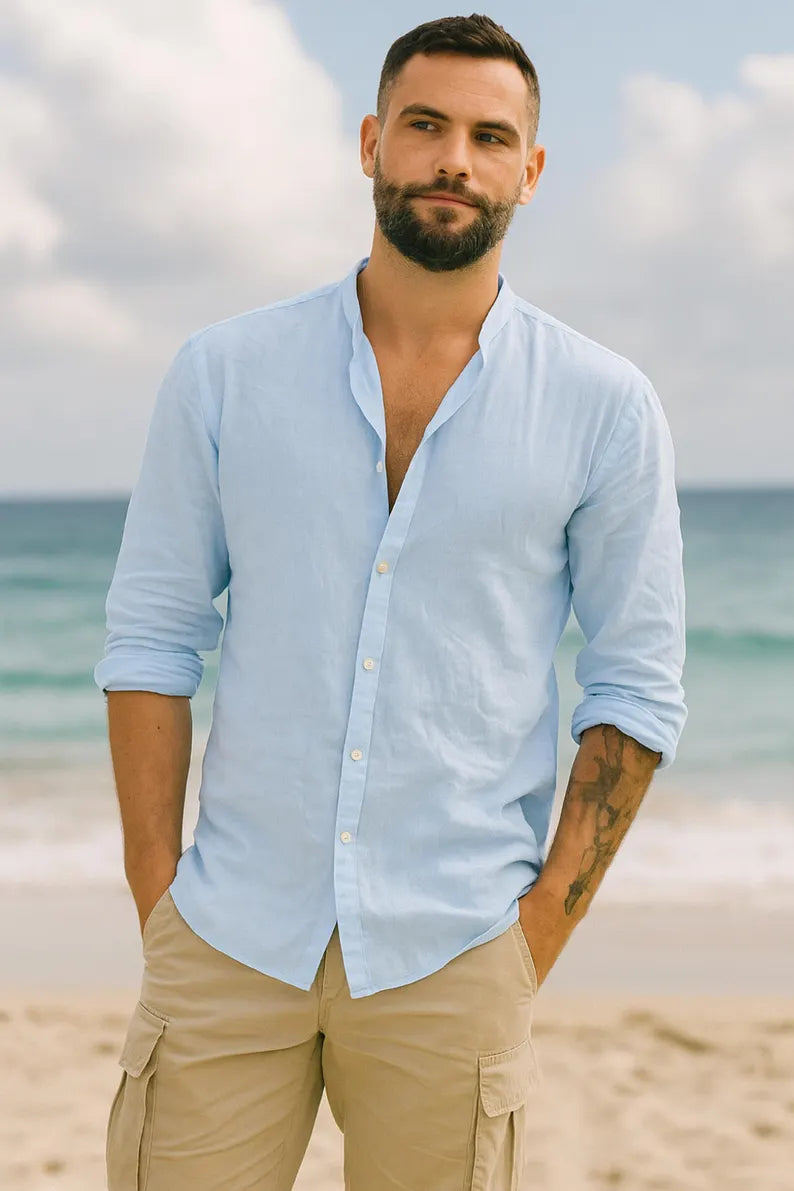 Men's Lightweight Cotton Long Sleeve Shirt