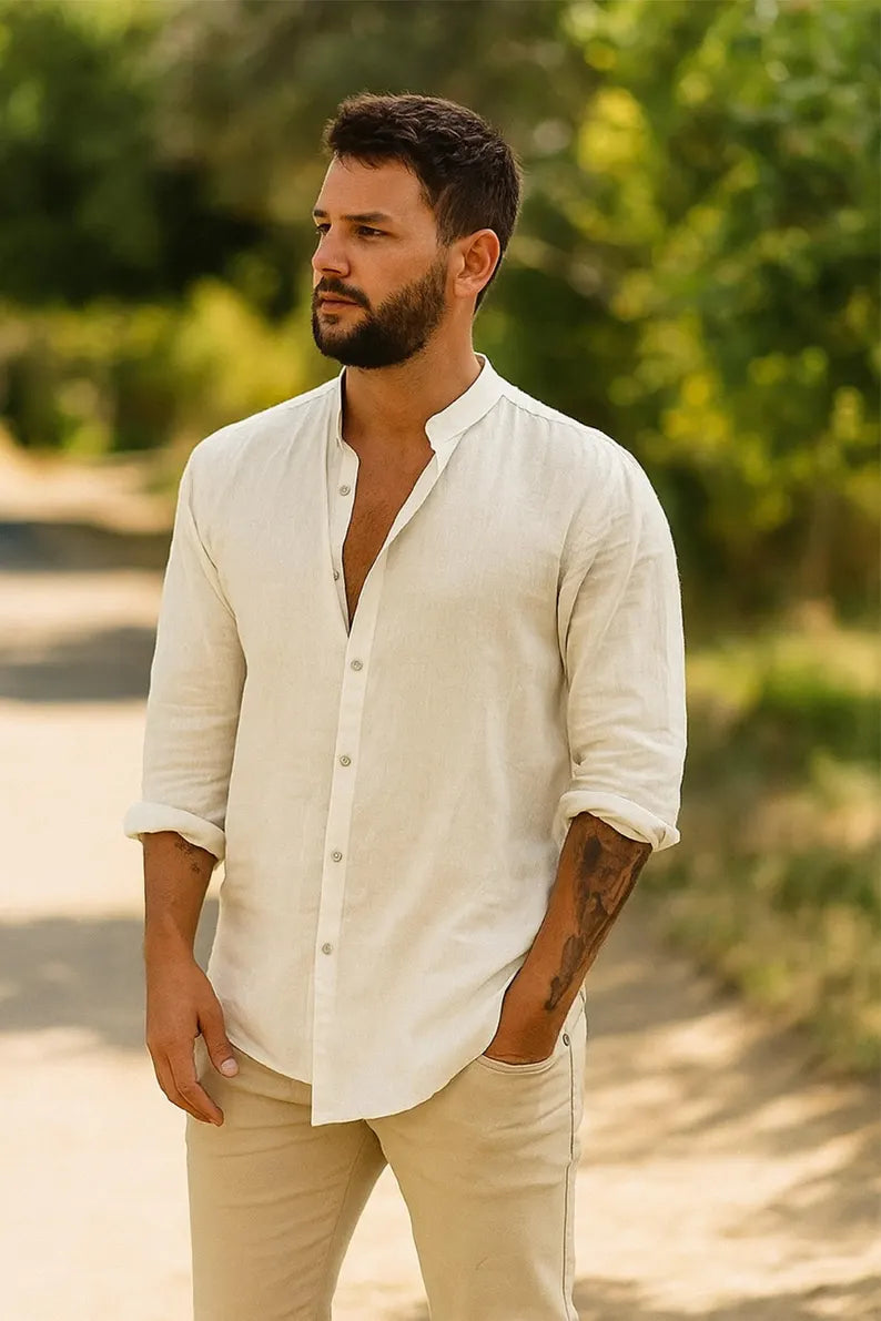 Men's Lightweight Cotton Long Sleeve Shirt